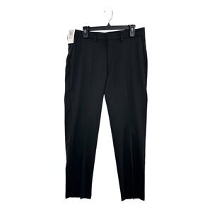 Reaction Kenneth Cole Mens Stretch Gabardine Black Dress Pants 34x30 NWT